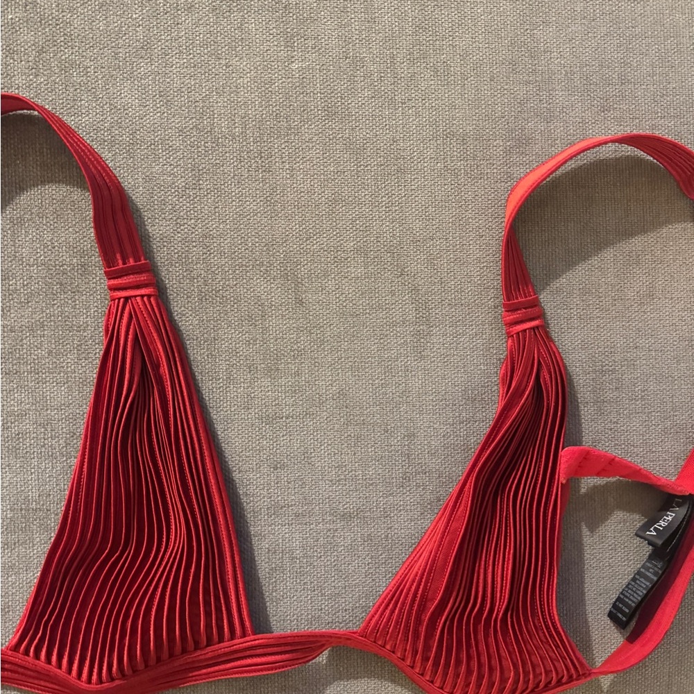 La Perla Red Pleated Bra